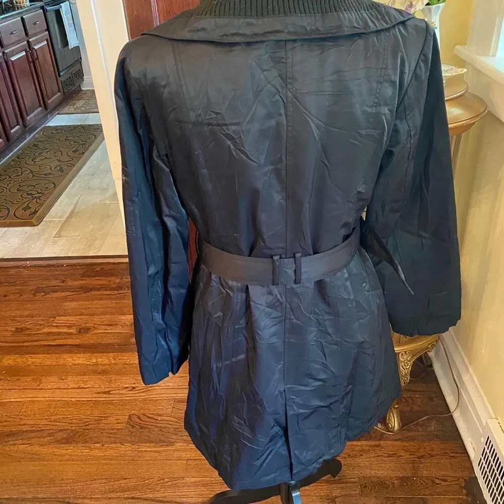 *Sundance* Shawl Collar Nylon  Trench Coat Sz M Freshly Dry-cleaned!